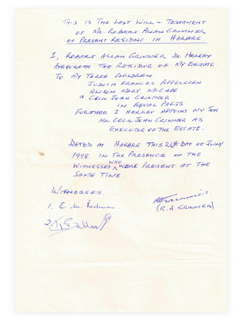 Estate Planning: A copy of my Father's will